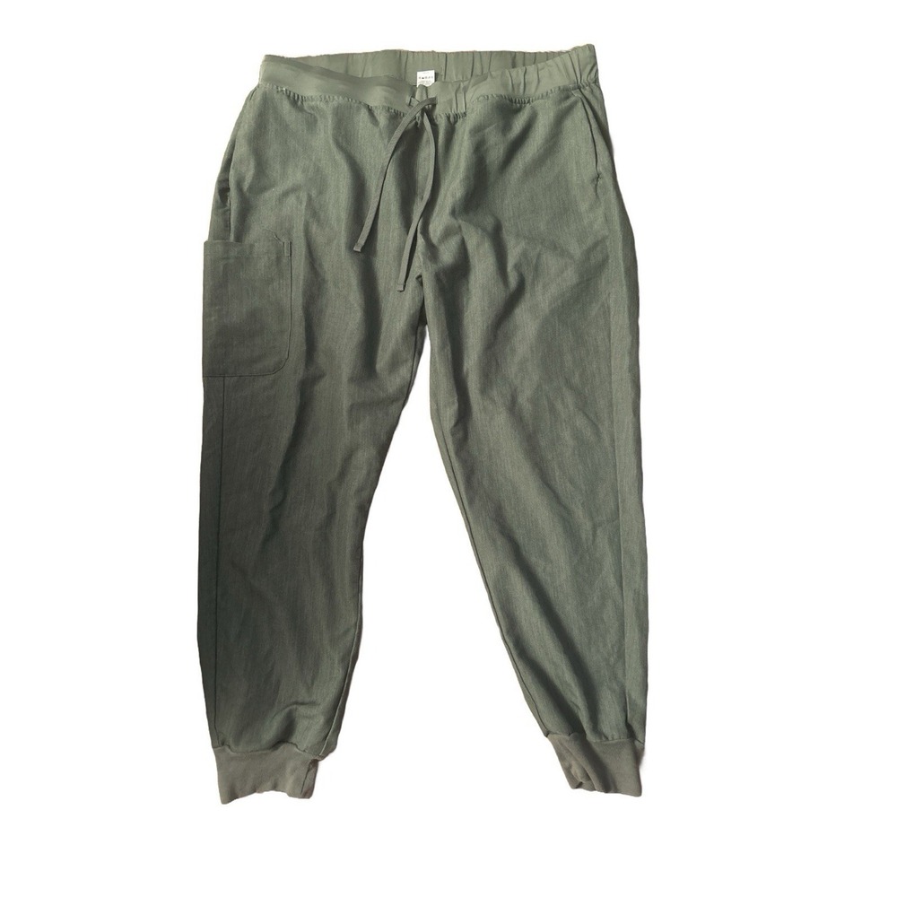 Mandala Olive Green Jogger Scrub Pants Size 2XL Drawstring
